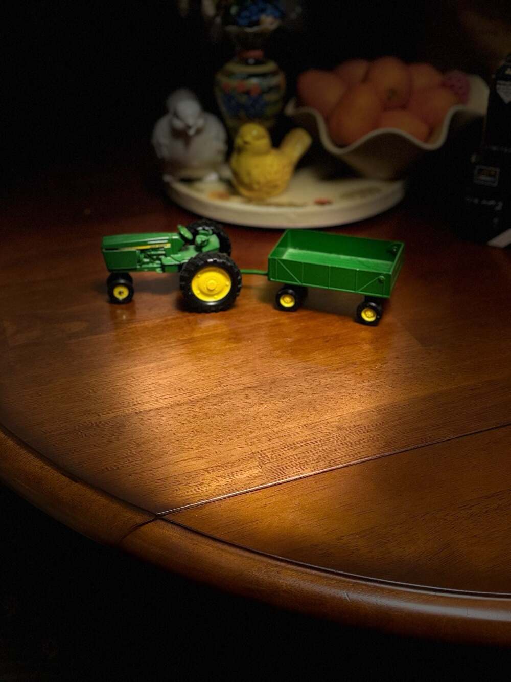 Vintage Ertl John Deere Diecast Tractor and Wagon Trailer